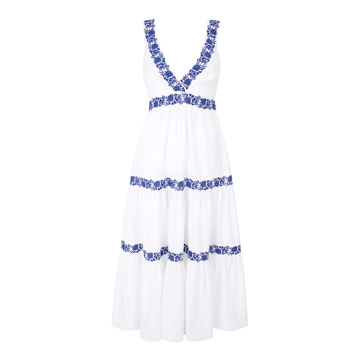 sachin and babi light blue dress Rea Gauze Tie Strap Maxi Dress - White main image 1