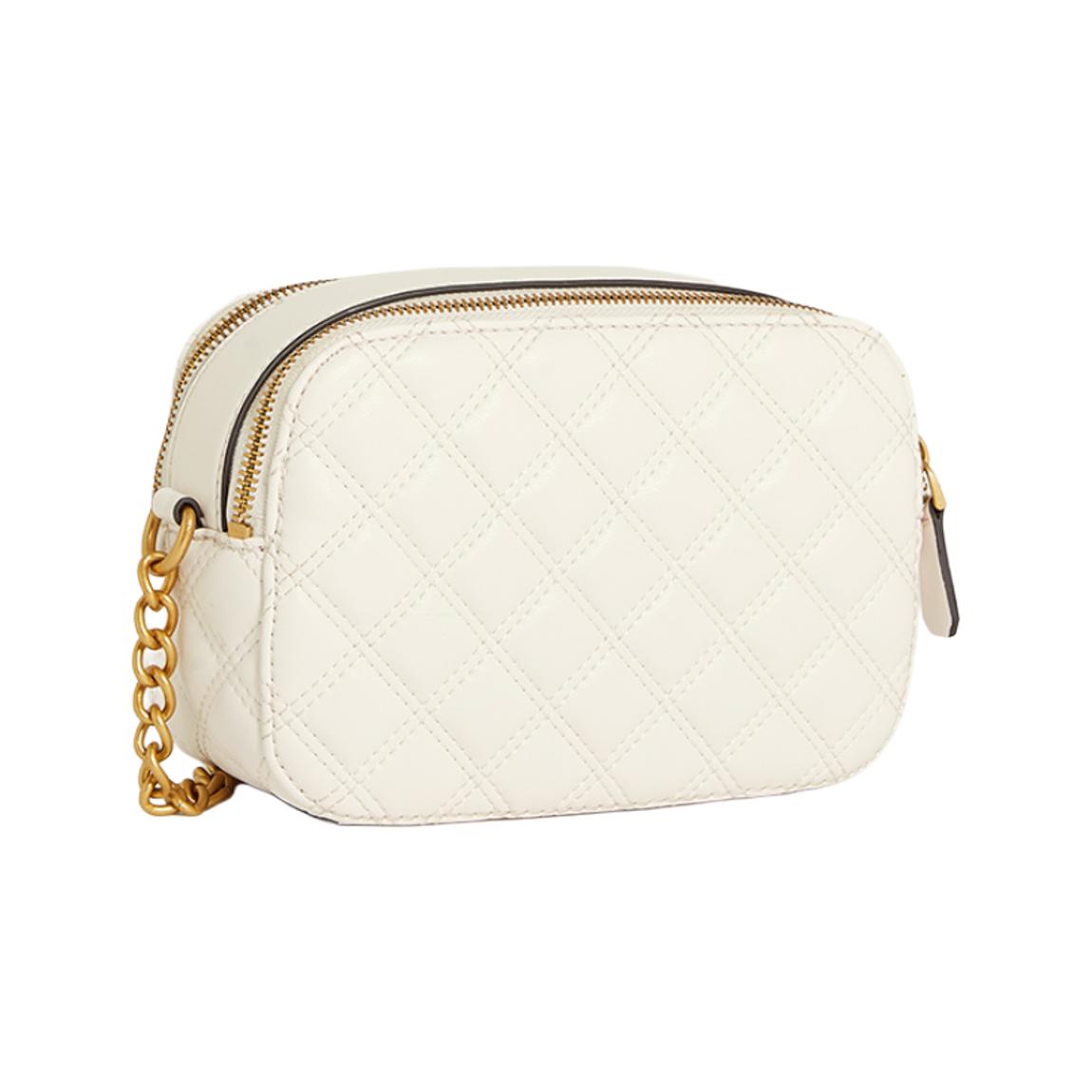Guess Guess Giully Quilted Crossover Shoulder Bag Ivory Cream