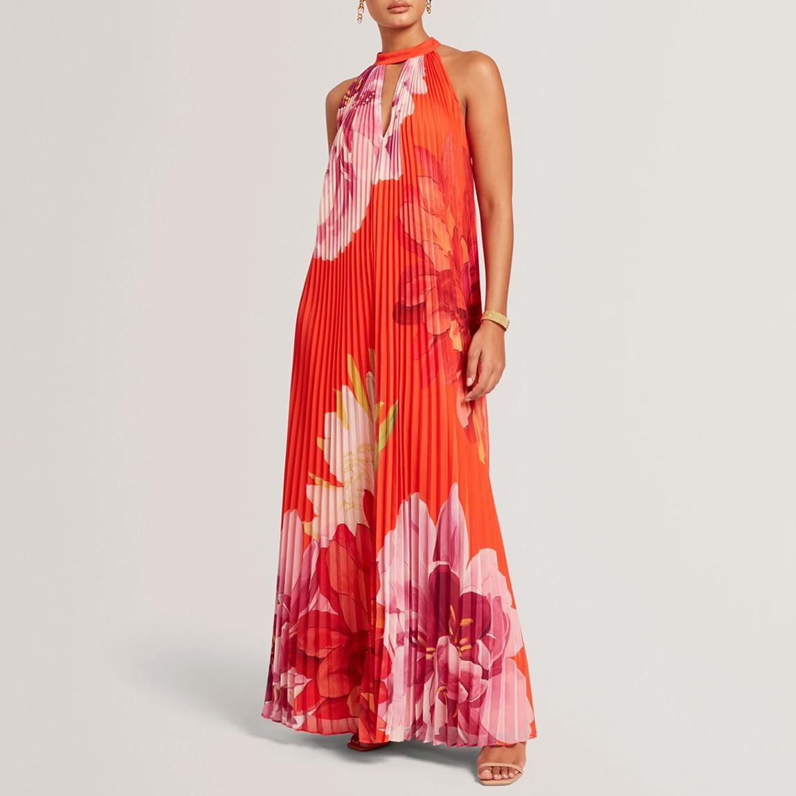 Ted Baker Materva Halter Pleat Maxi Dress - BrandAlley Ted Baker Materva Halter Pleat Maxi Dress - BrandAlley