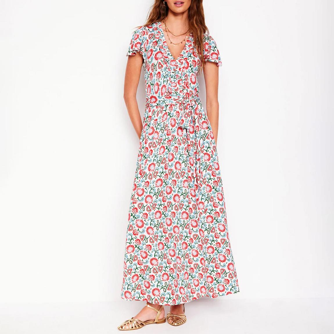 red jersey wrap dress Gina Bacconi Red Hilary Jersey Wrap Maxi Dress