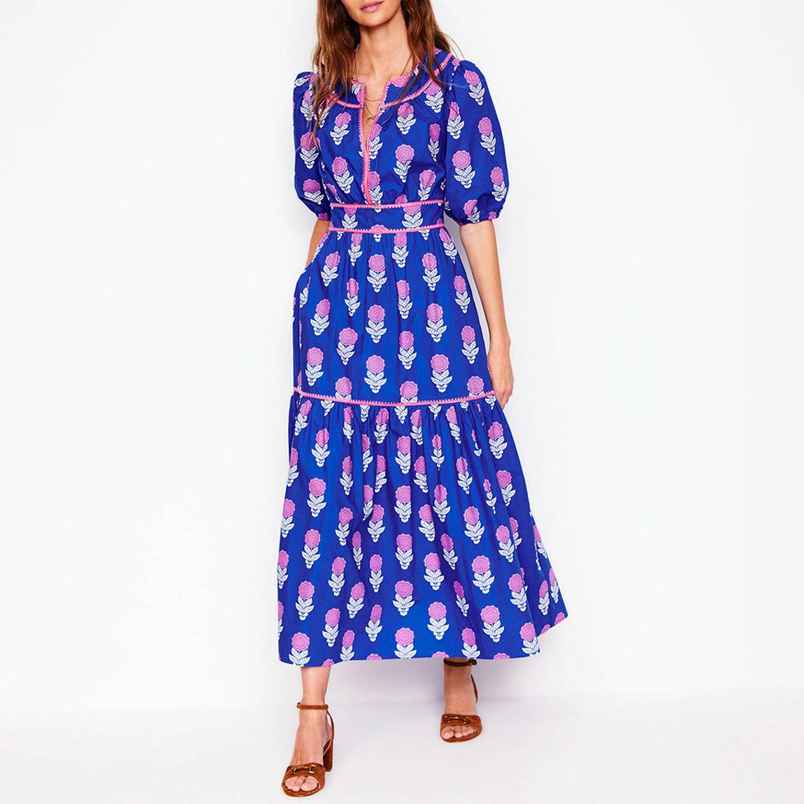 sachin and babi light blue dress BODEN Una Linen Embroidered Dress
