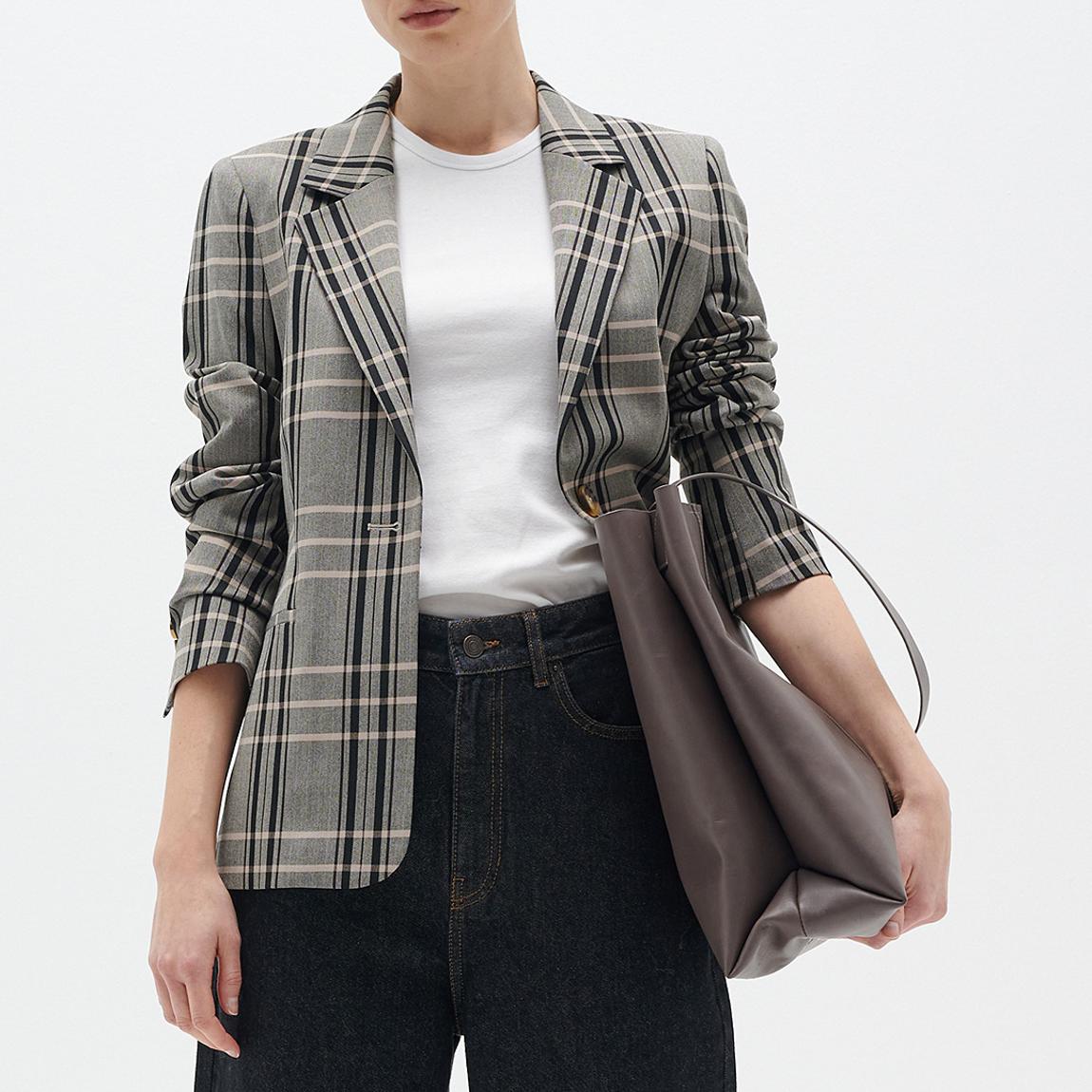 Grey Whit Check Blazer main product photo