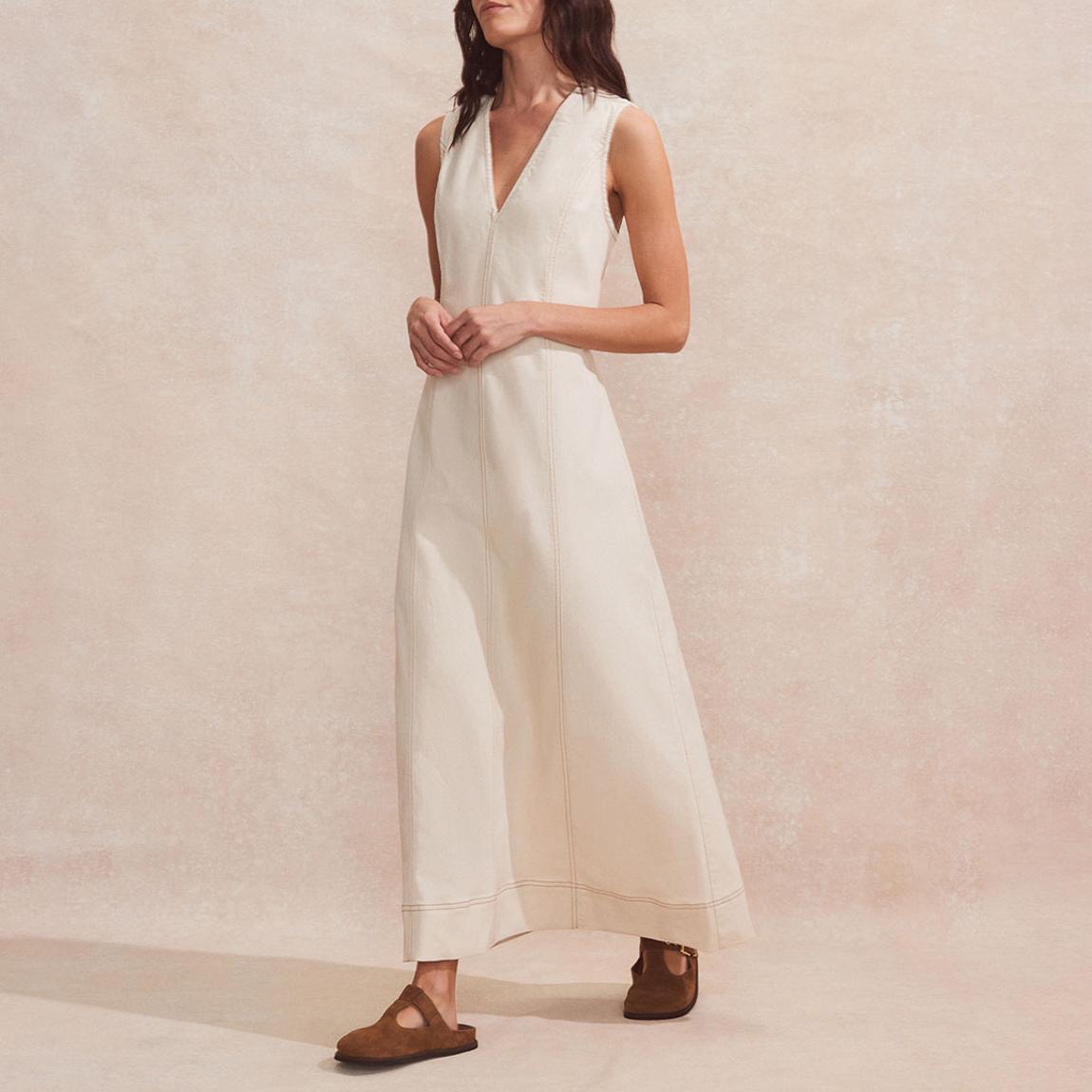 white christmas dresses greta denim dress – shop zoco main image 1