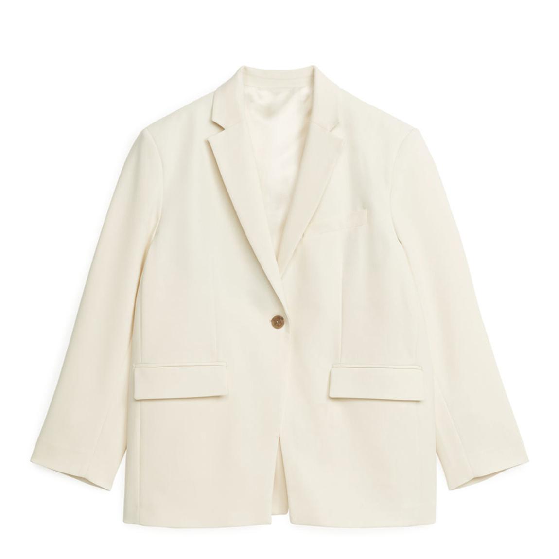 White Crossover Detail Blazer main product photo