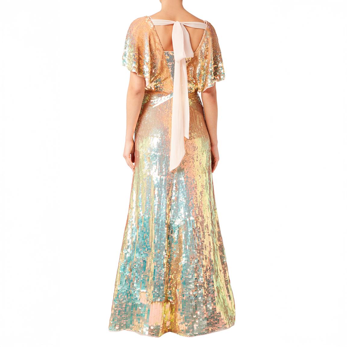slim fit dress slacks In The Style - Satin Bardot Ruched Maxi Dress - Rose Pink
