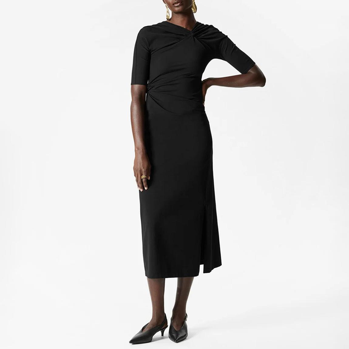 other stories ruched dress & Other Stories Sculptural Ruched Mini Dress in Red