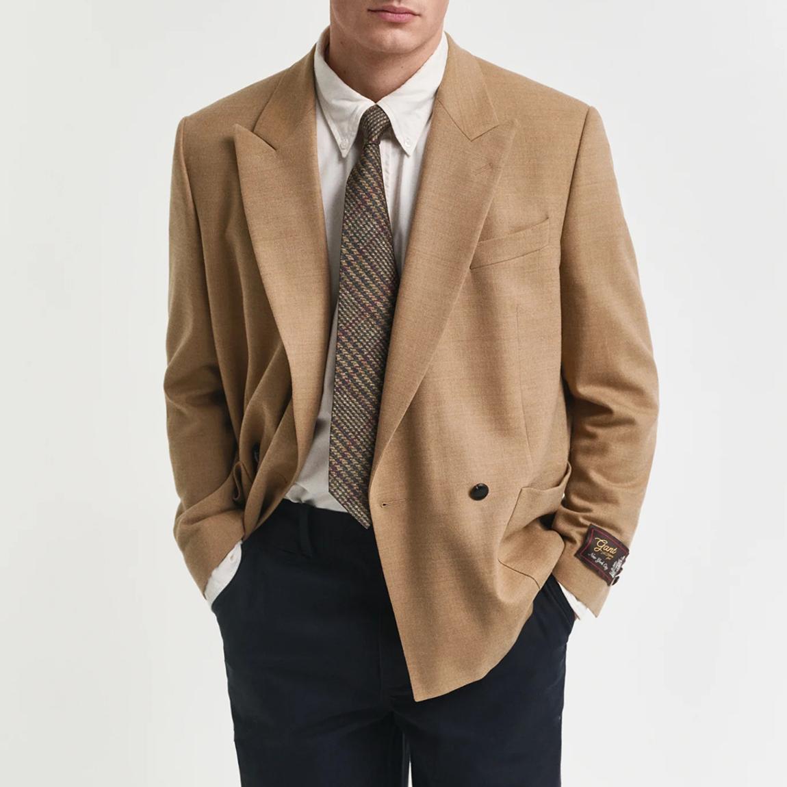 Babbits Country Club #FR2GOLF ジャケット XL Gant Green Flannel Camel Club Blazer - BrandAlley