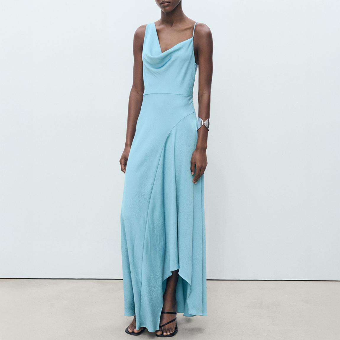 Mango Asymmetrical creased-effect dress - BrandAlley
