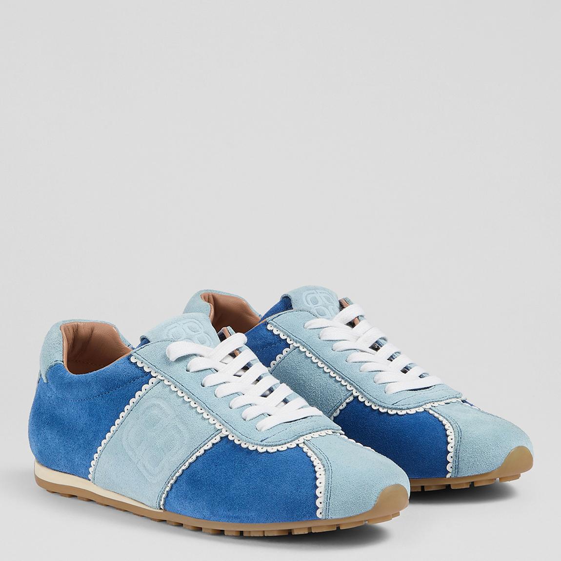 L K Bennett Women's French Blue Fl Spring Logo Trainer - BrandAlley