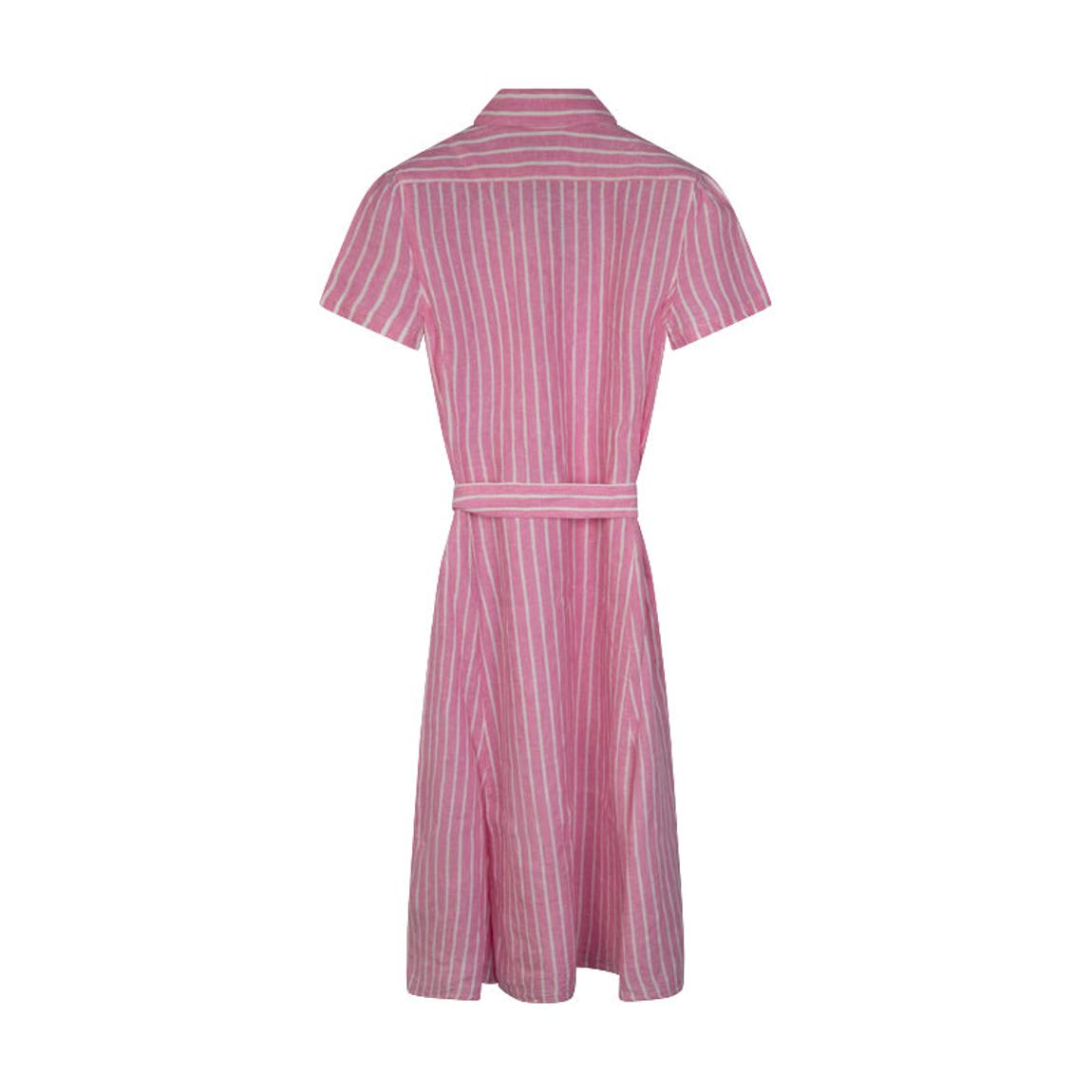 Ralph Lauren Ralph Lauren Women's Belted Striped Linen Dress Pink -  BrandAlley