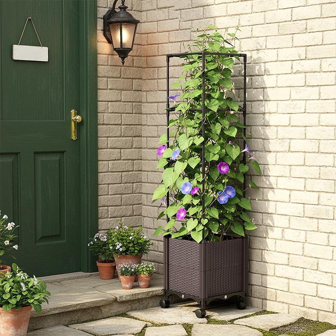 DRAW A LINE 】Moving Planter Rack Set BAOYOUNI Indoor Plant Pole