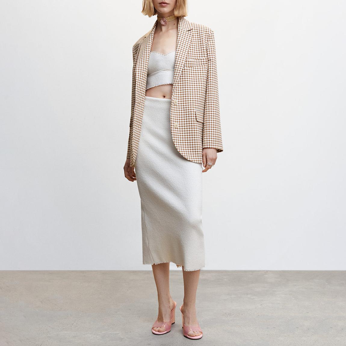 Brown Gingham Blazer main product photo