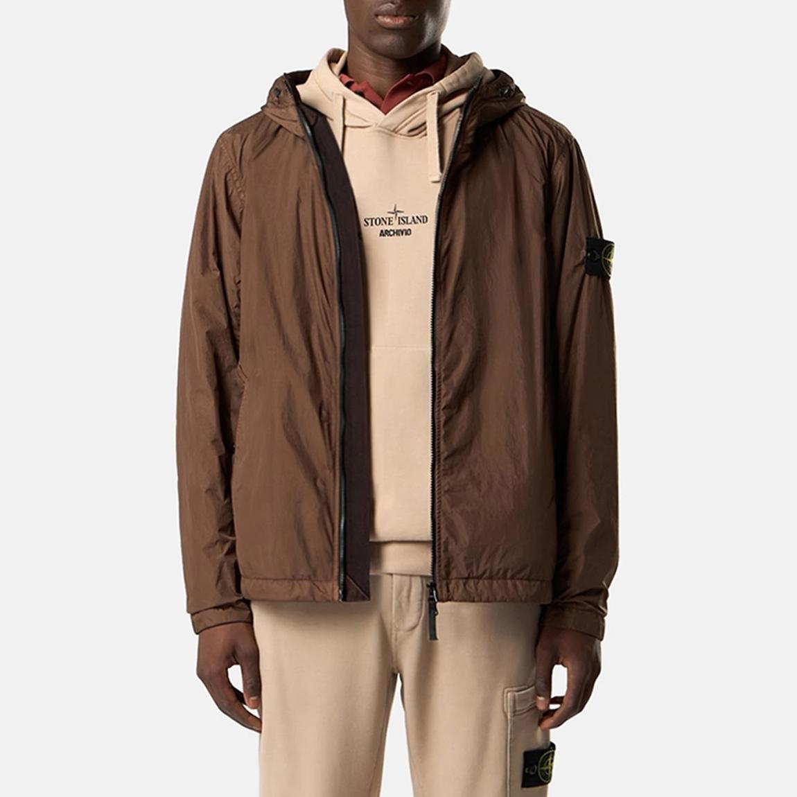 Stone Island Brown Zip Up Jacket - BrandAlley