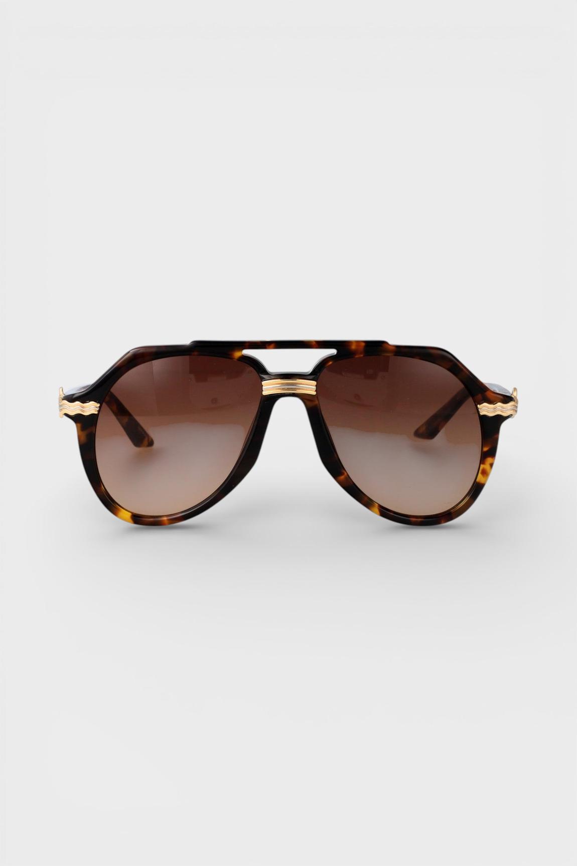 か*ん様 CasablancaカサブランカRajio サングラスブラウン Casablanca Casablanca Rajio Sunglasses Gold Brown - BrandAlley