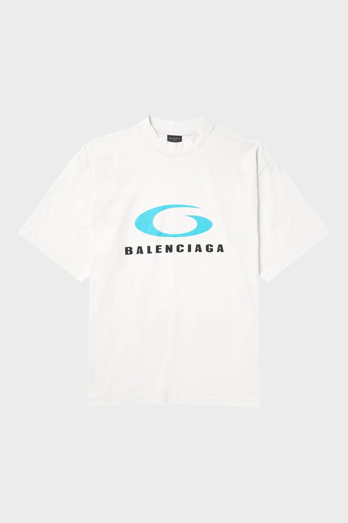 Balenciaga Loop Sports Icon Tee White - BrandAlley