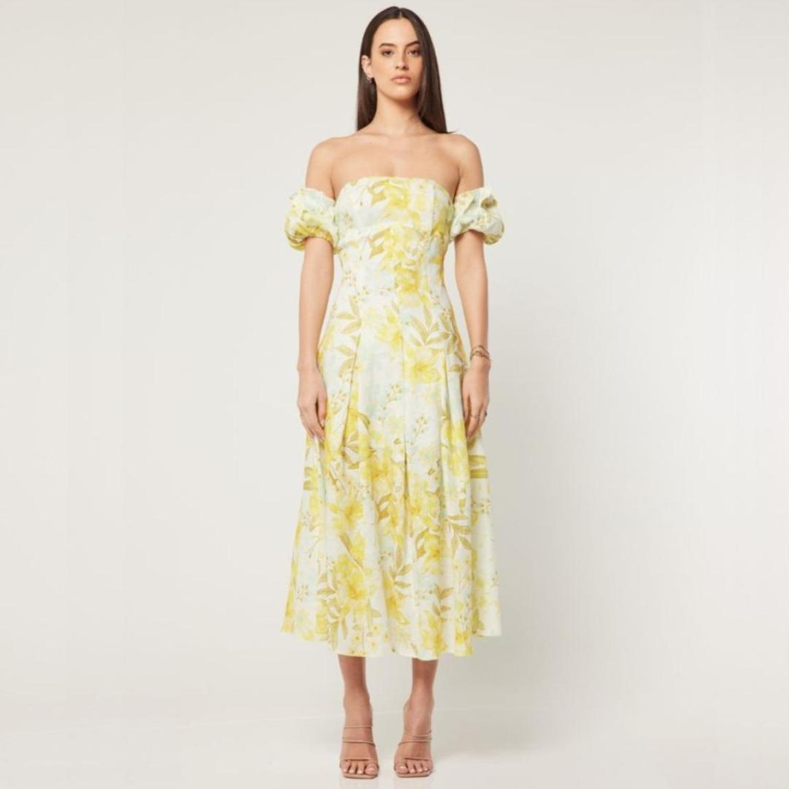 Elliatt Sheraton off-shoulder midi dress - BrandAlley