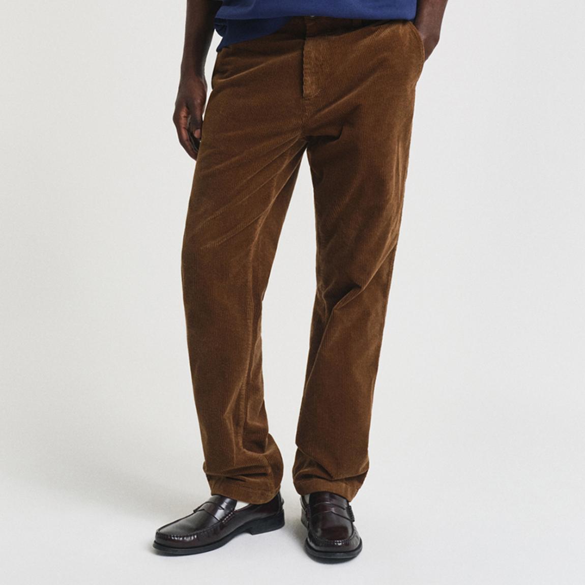 Gant Brown Regular Cord Trousers - BrandAlley