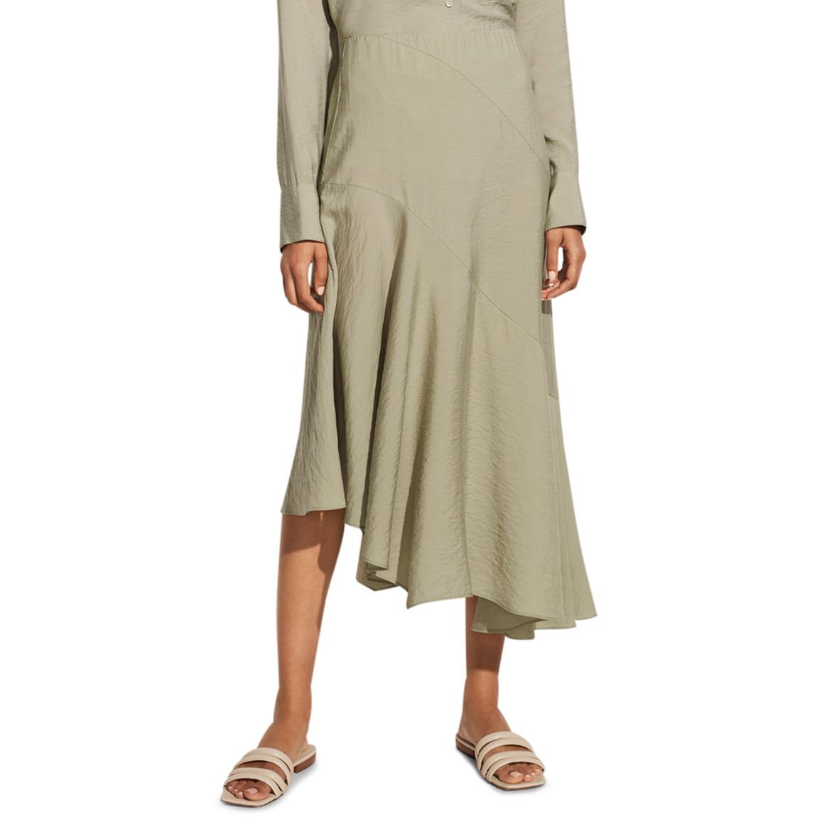 Light Khaki Button Tiered Skirt main product photo
