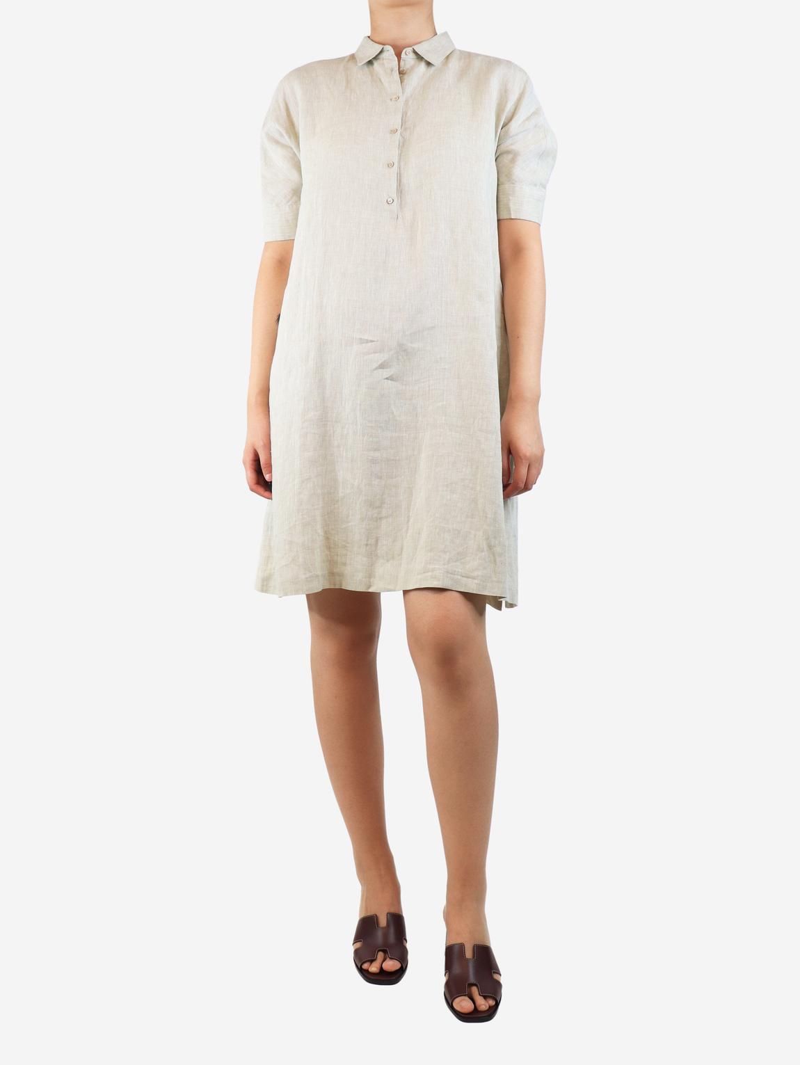 Sage shirt dress main product photo