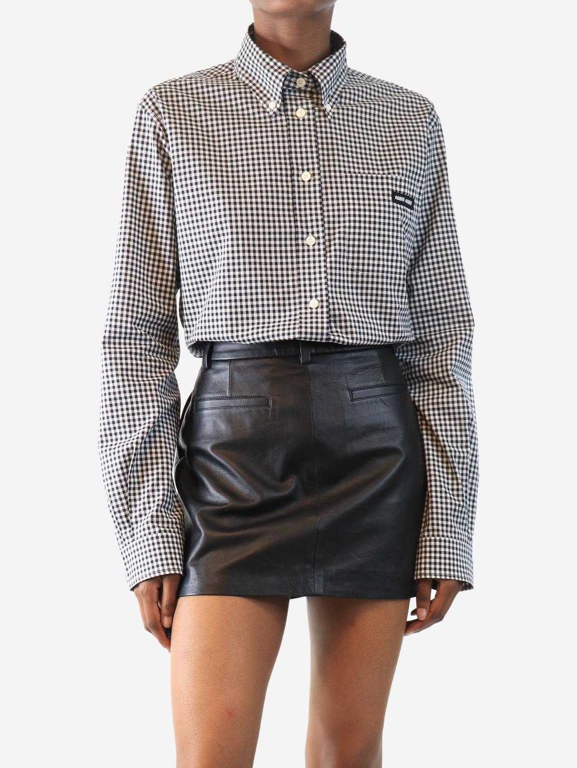 Black gingham shirt main product photo