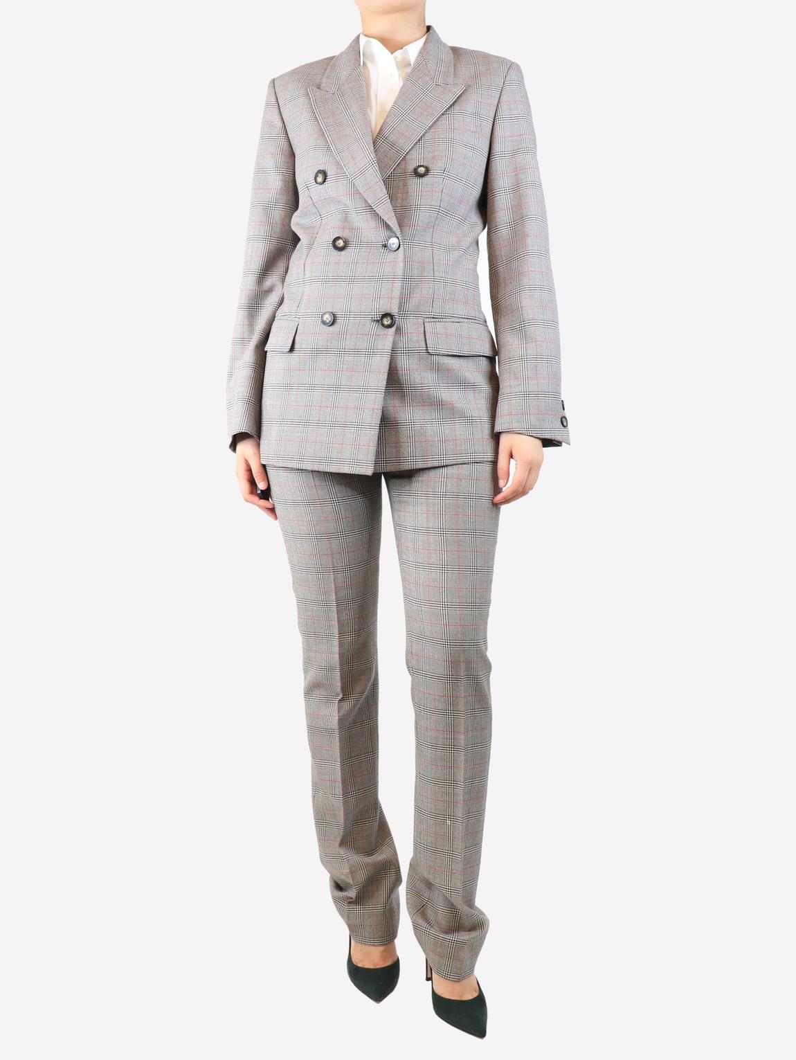Grey Prince of Wales blazer and trouser set main product photo