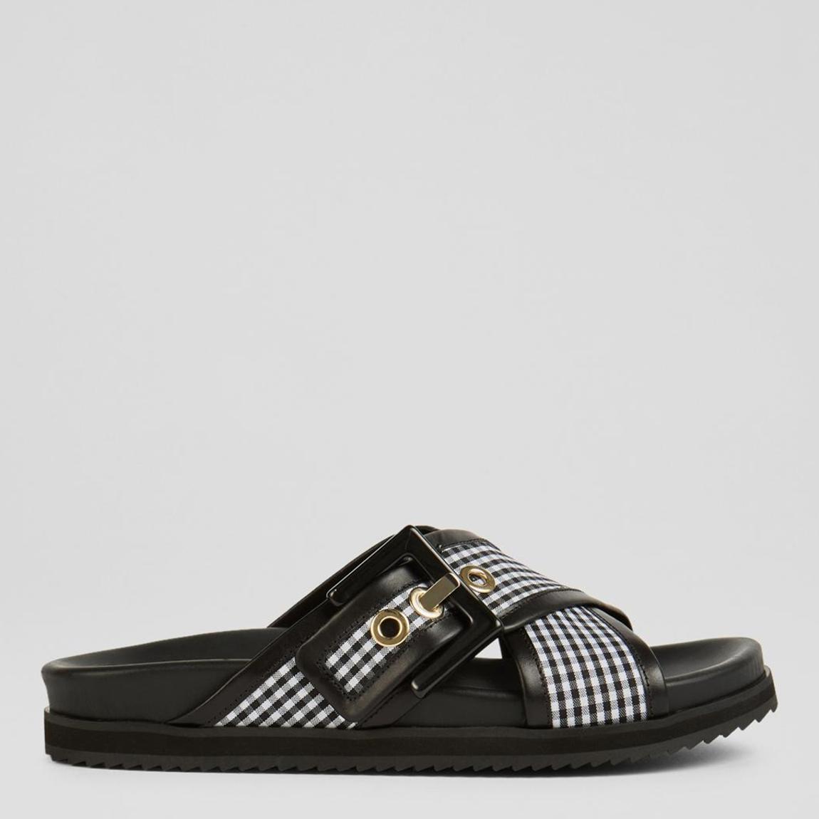 Black/White Rory Flat Sandals main product photo