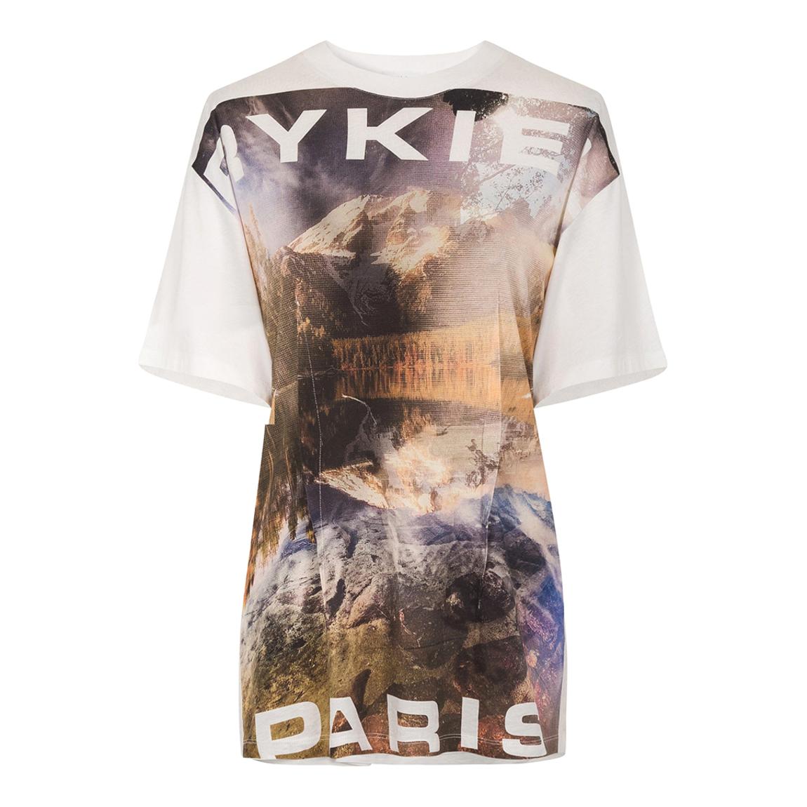White Drop Shoulder Coton T Shirt main product photo