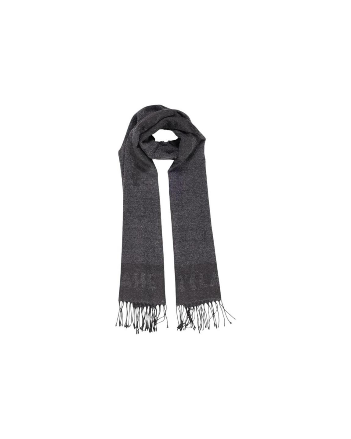 Winter Scarf Geometric Pattern Wo - Gray Scarves main product photo