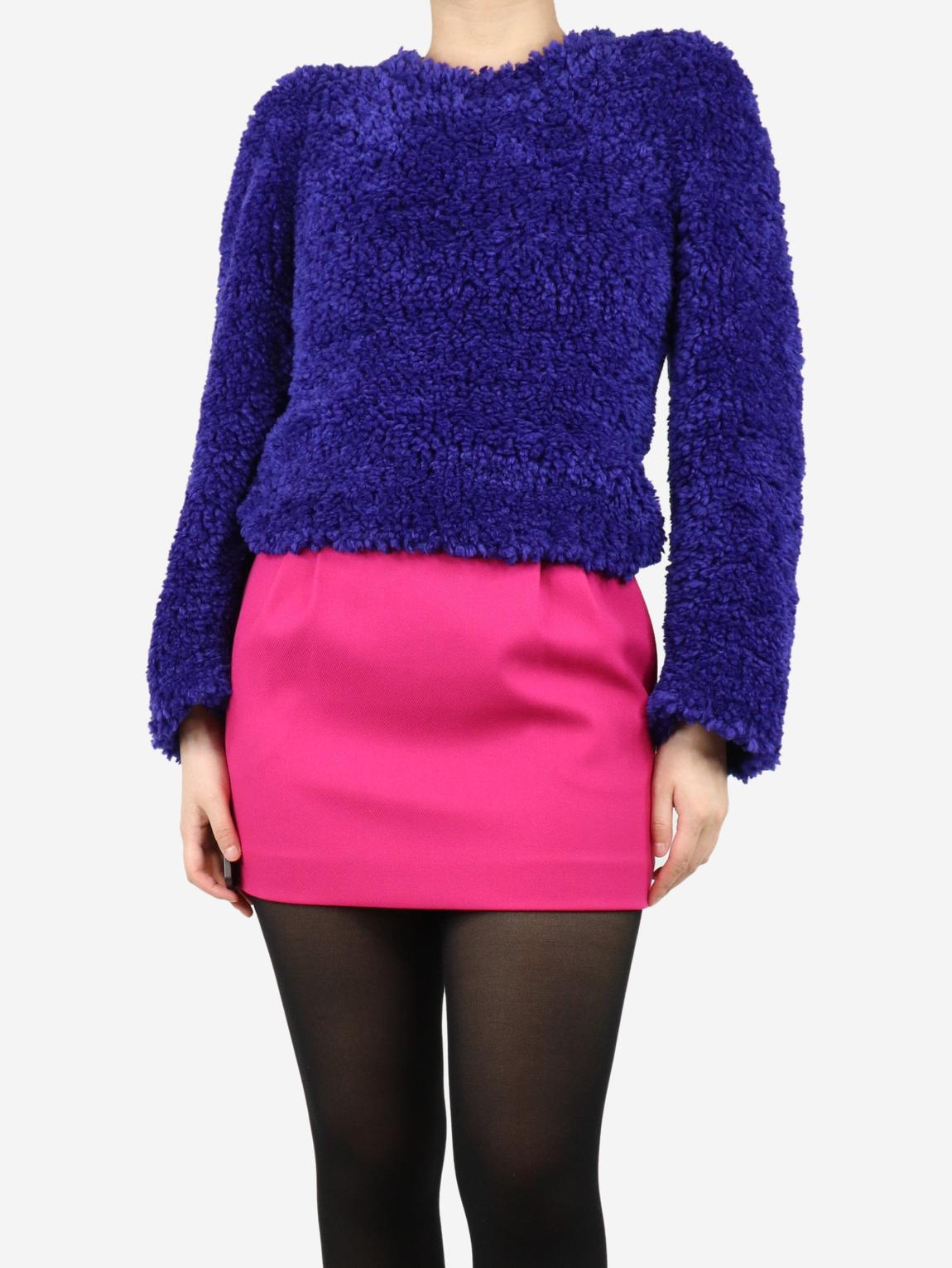 Violet textured knit jumper main product photo