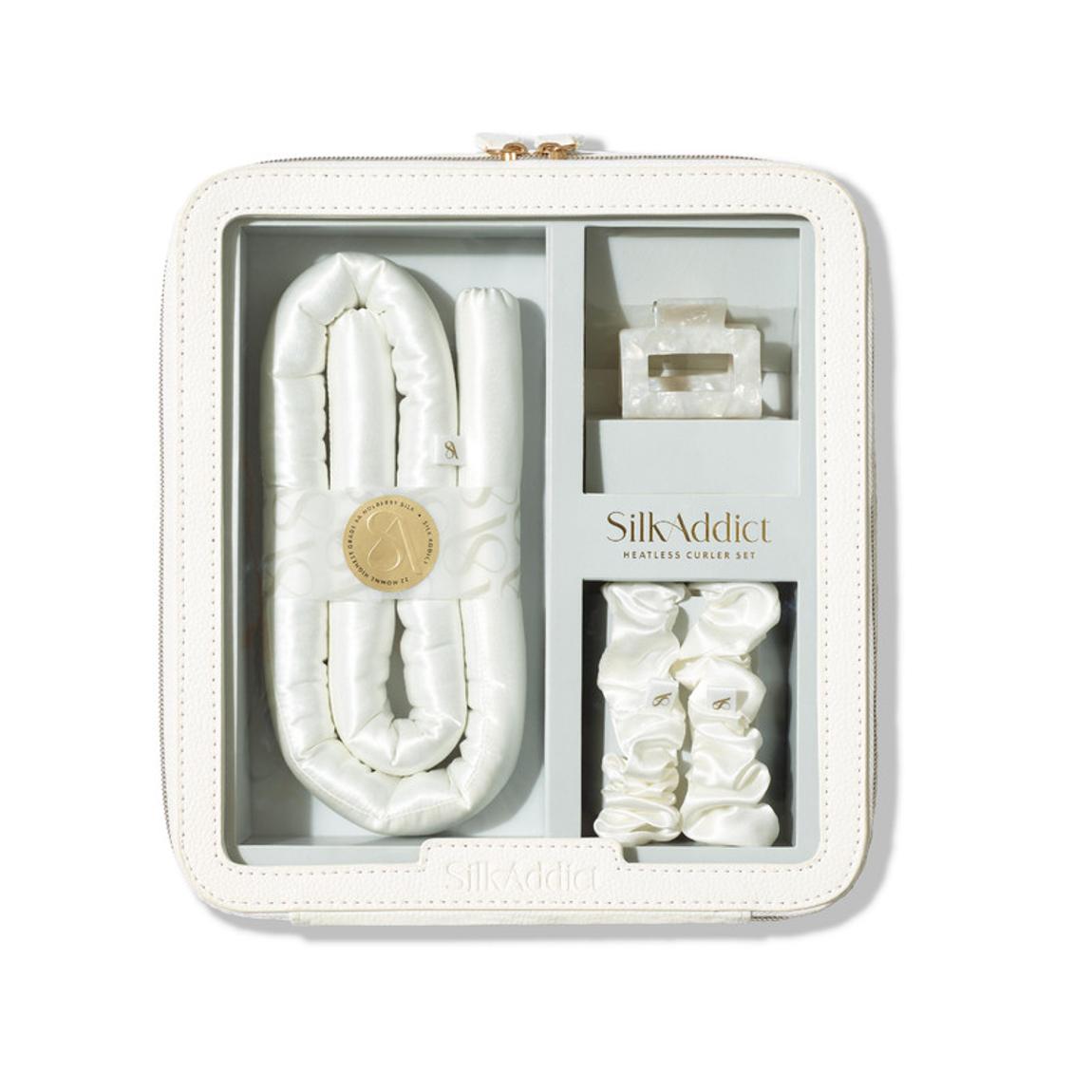 Silk Addict 100% Mulberry Silk Heatless Curlers Set - Ivory main product photo