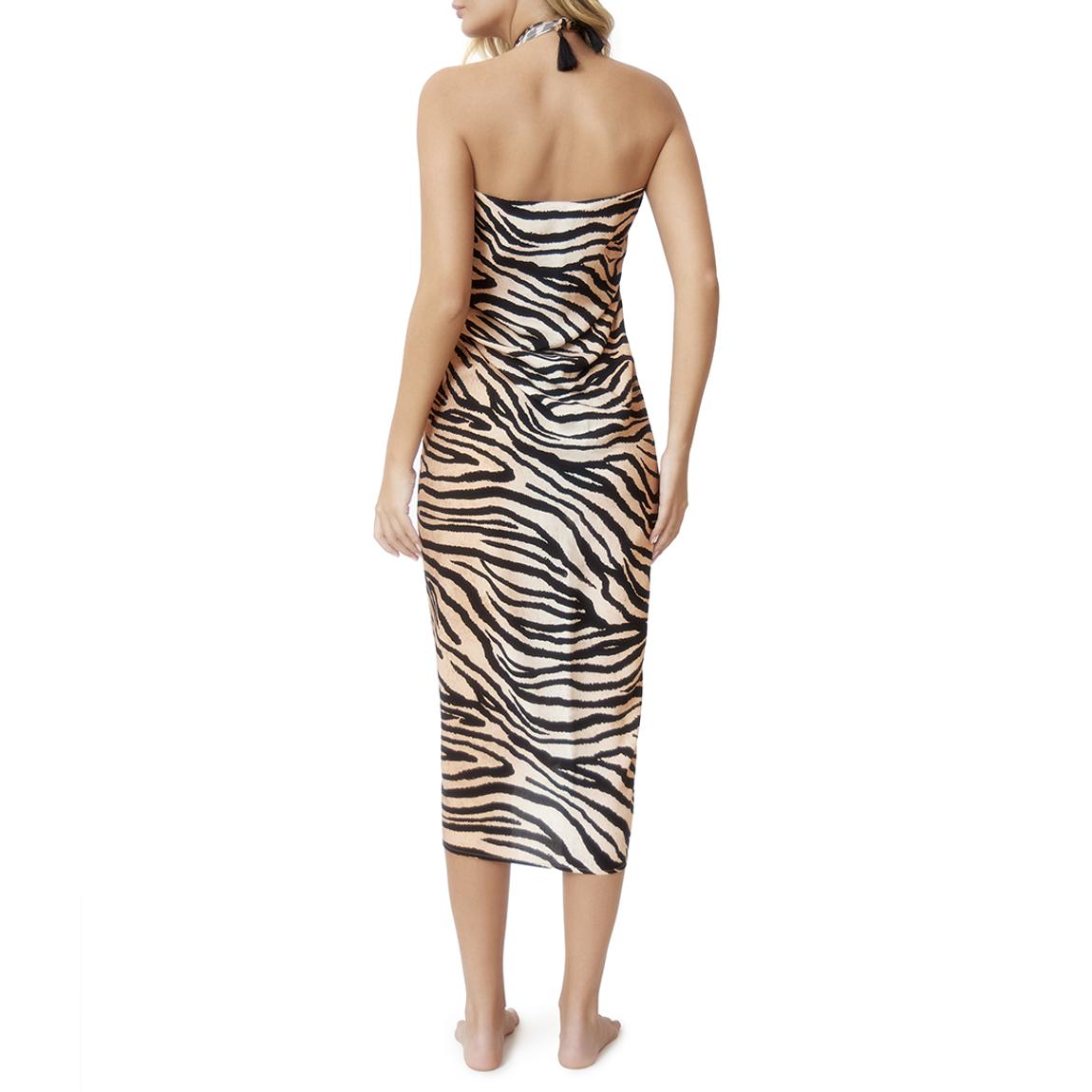 Brown Tiger Print Long Sarong main product photo