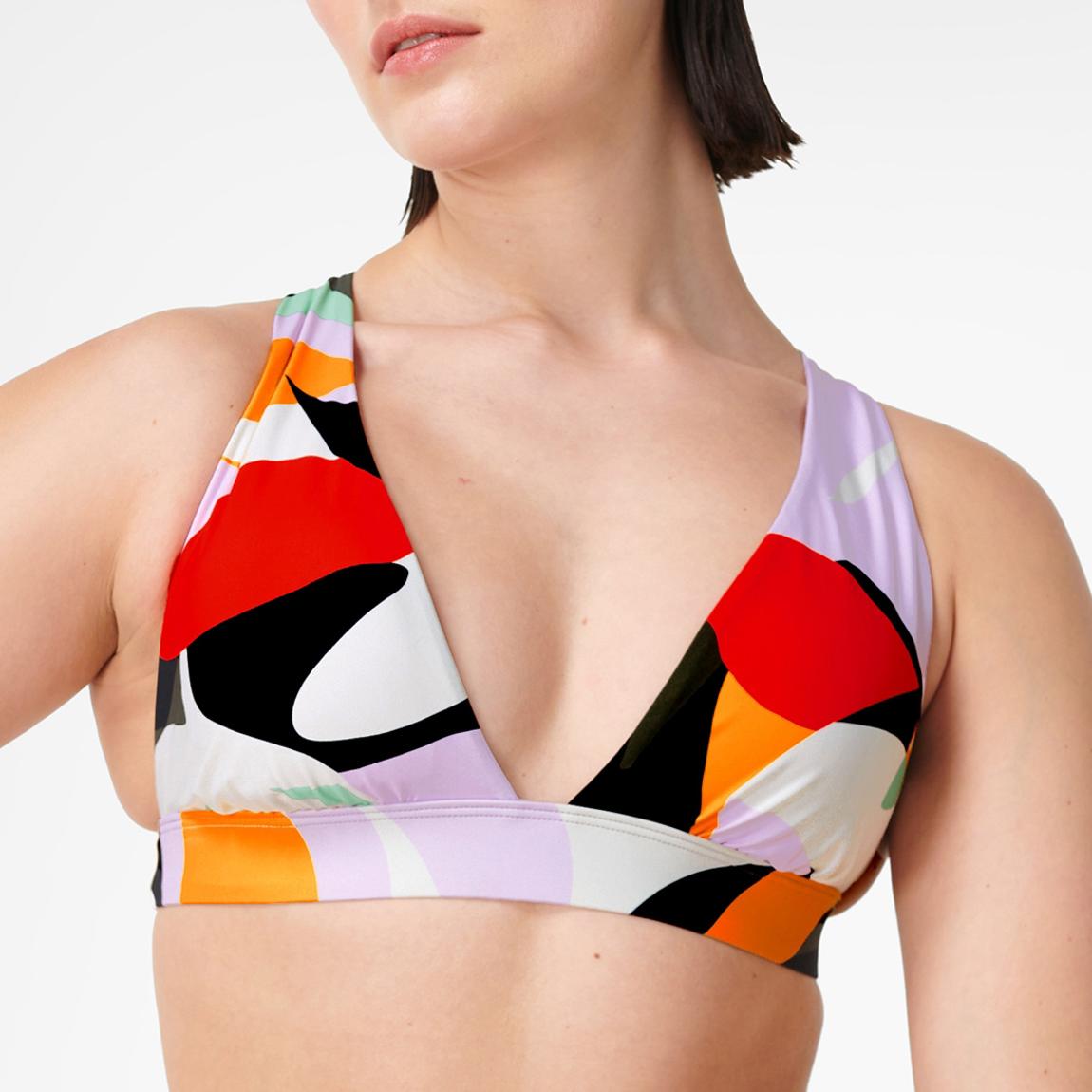 Green Frond Print Peninsula Xtra Life Bikini Top main product photo
