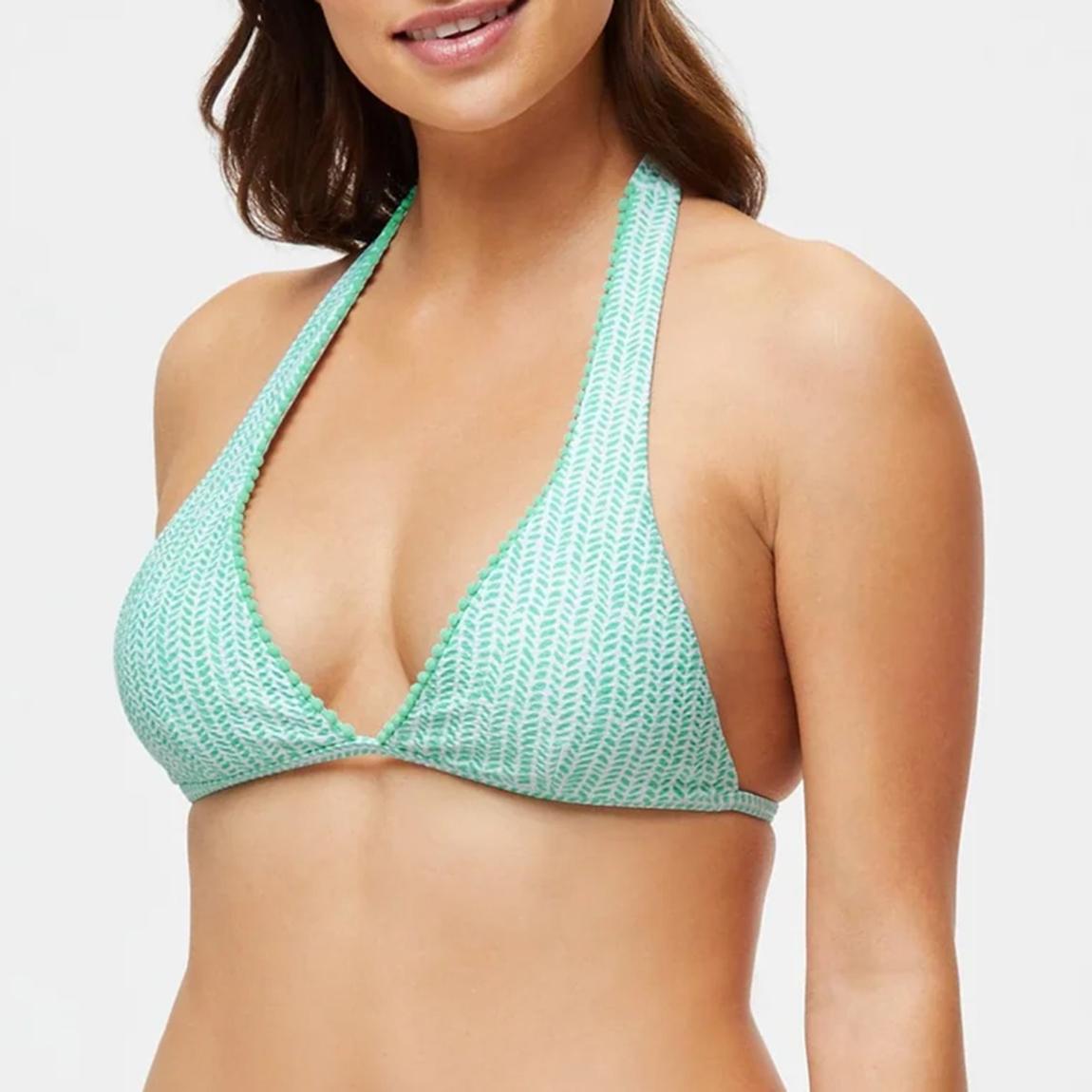 Multi Pom Pom Halter Neck Bikini Top main product photo