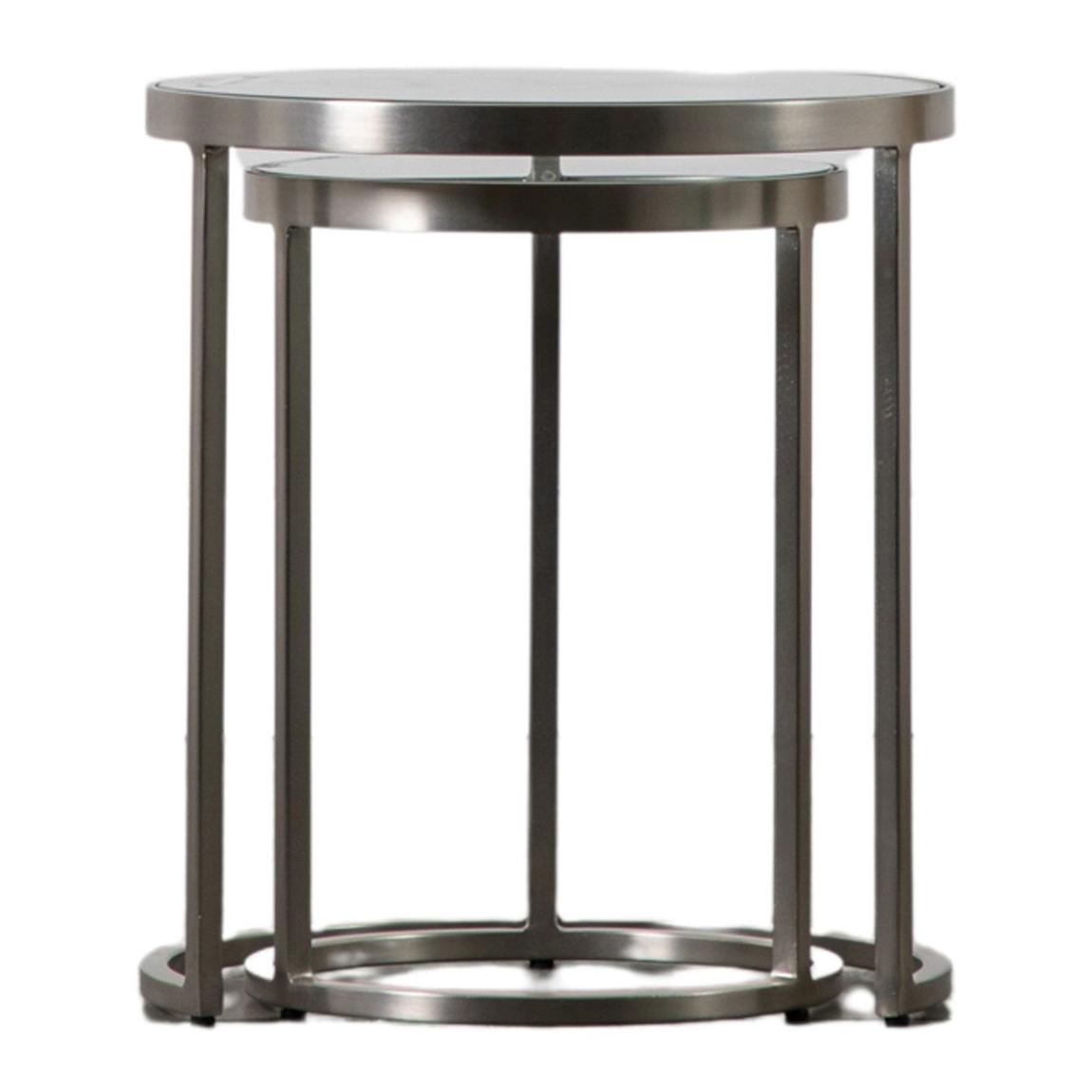Escalon Nest of 2 Tables, Silver main product photo