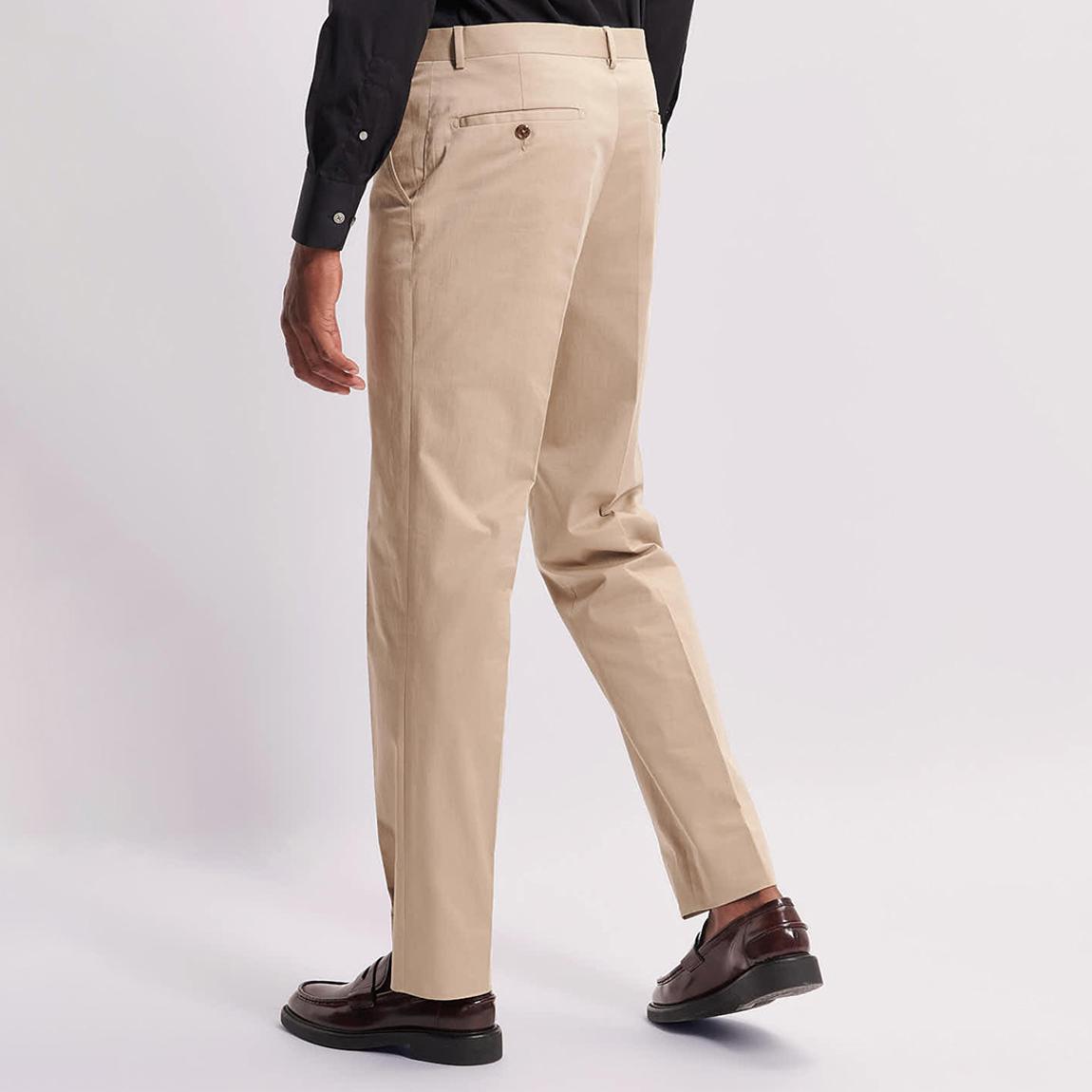 Sand Cotton Blend Suit Trousers main product photo