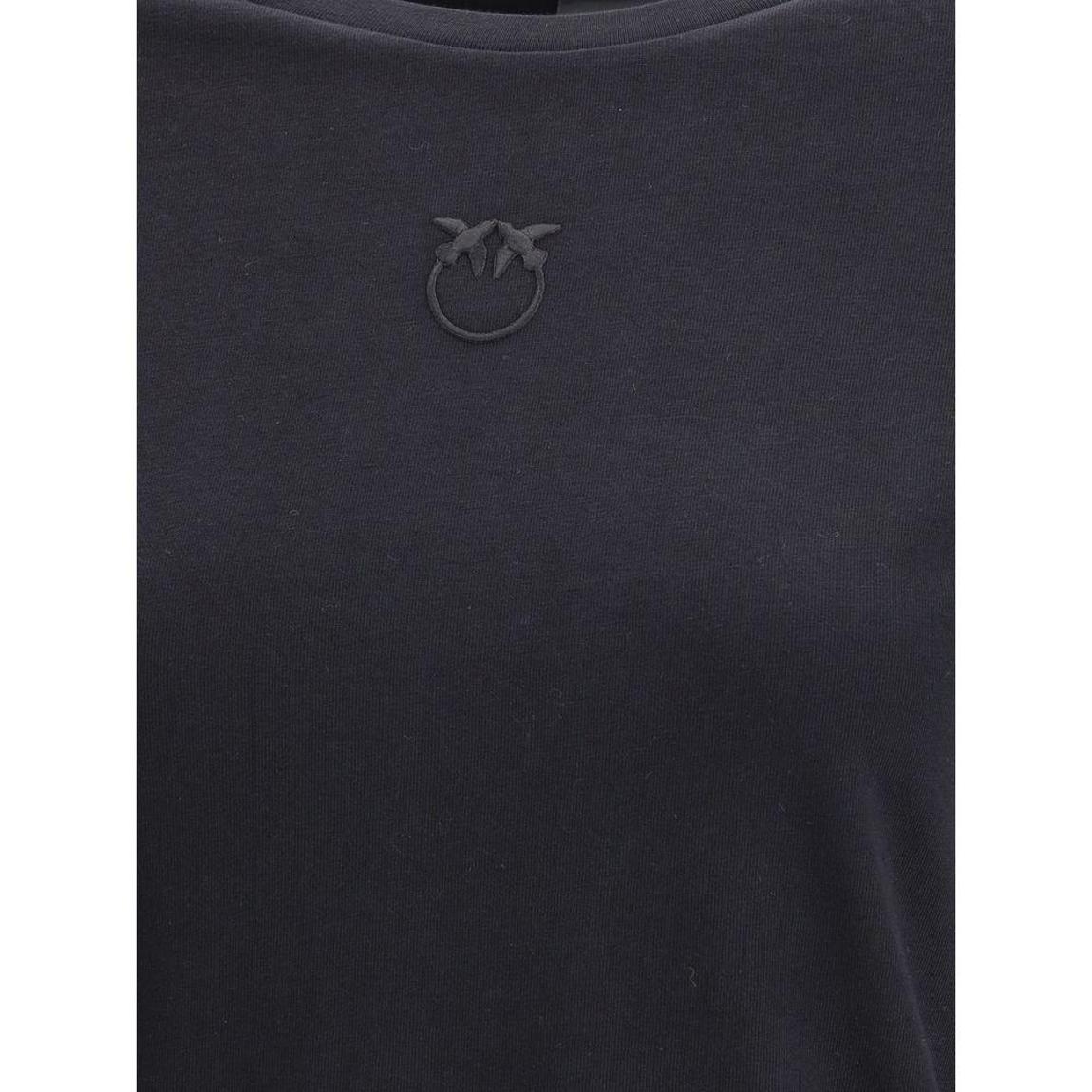 Logo Embroidered Crew Neck T-Shirt Wo - Black main product photo