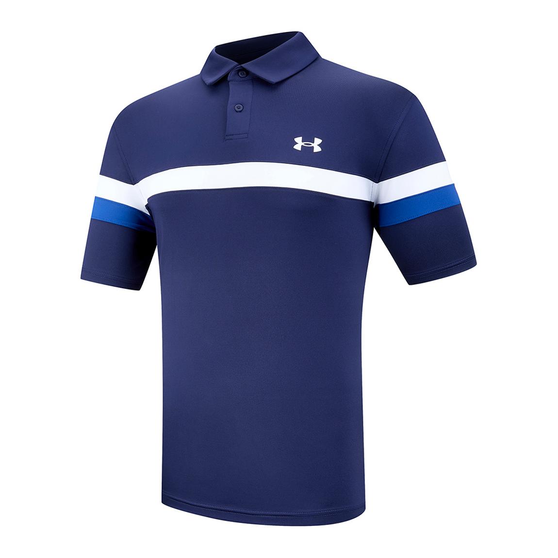 Navy Under Armour T2G Colour Block Polo main product photo