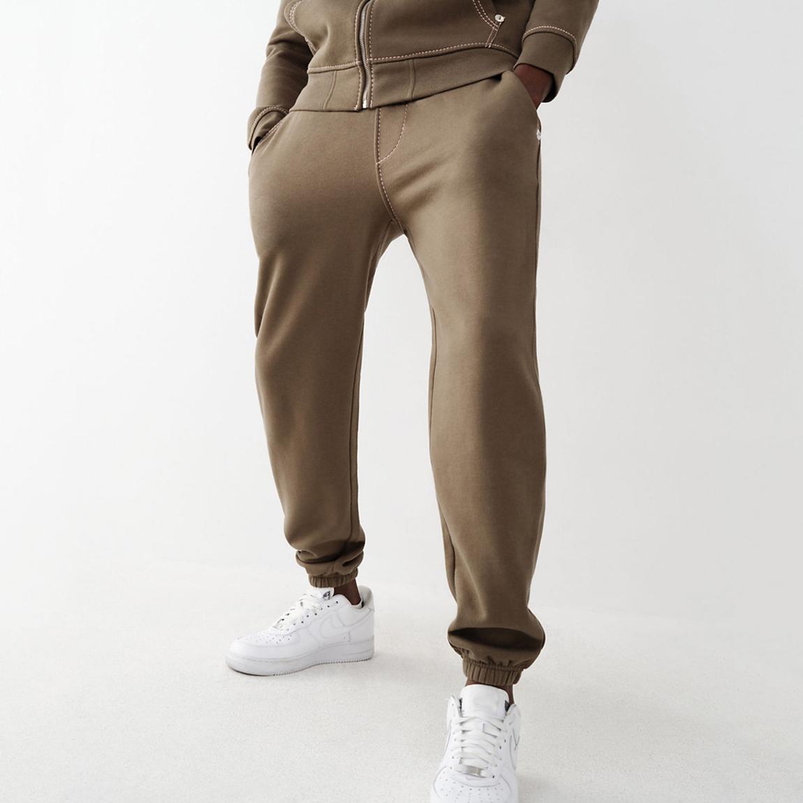 Khaki Stretch Cotton Joggers main product photo