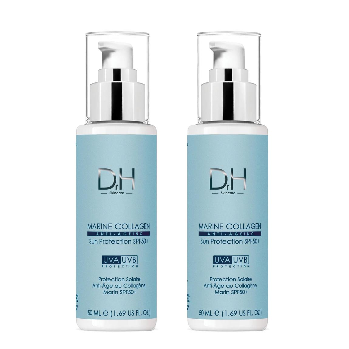 Dr H Anti-Ageing Marine Collagen Sun Protection SPF 50 50ml x 2 Duo Pack main product photo