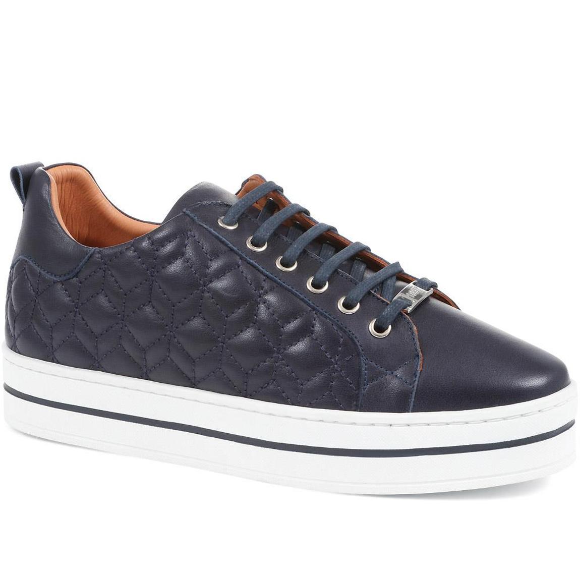Alexandrite Leather Quilted Trainers main product photo