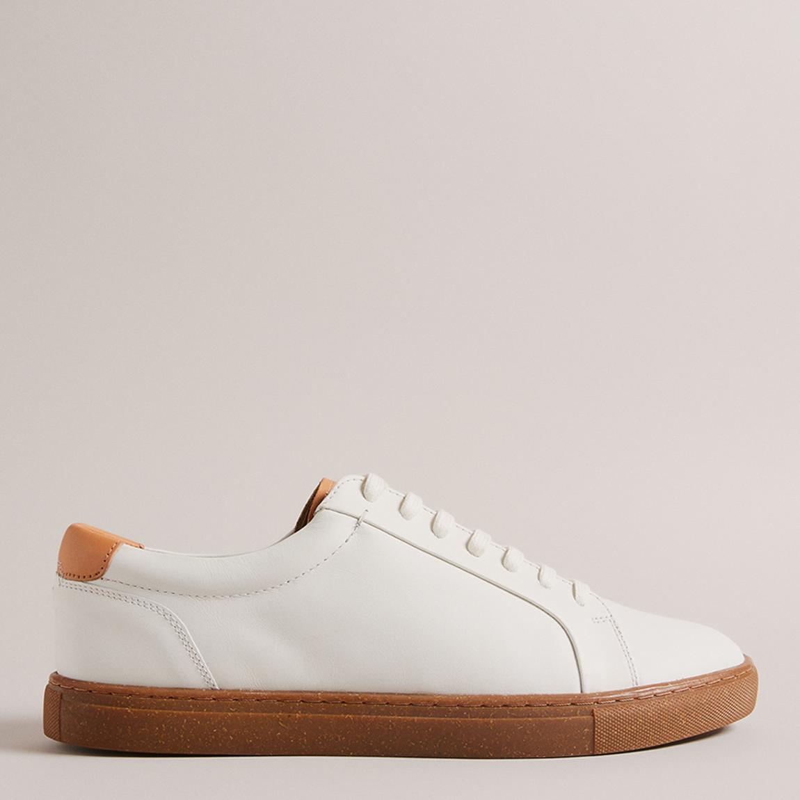 White Udamou Leather Trainer main product photo