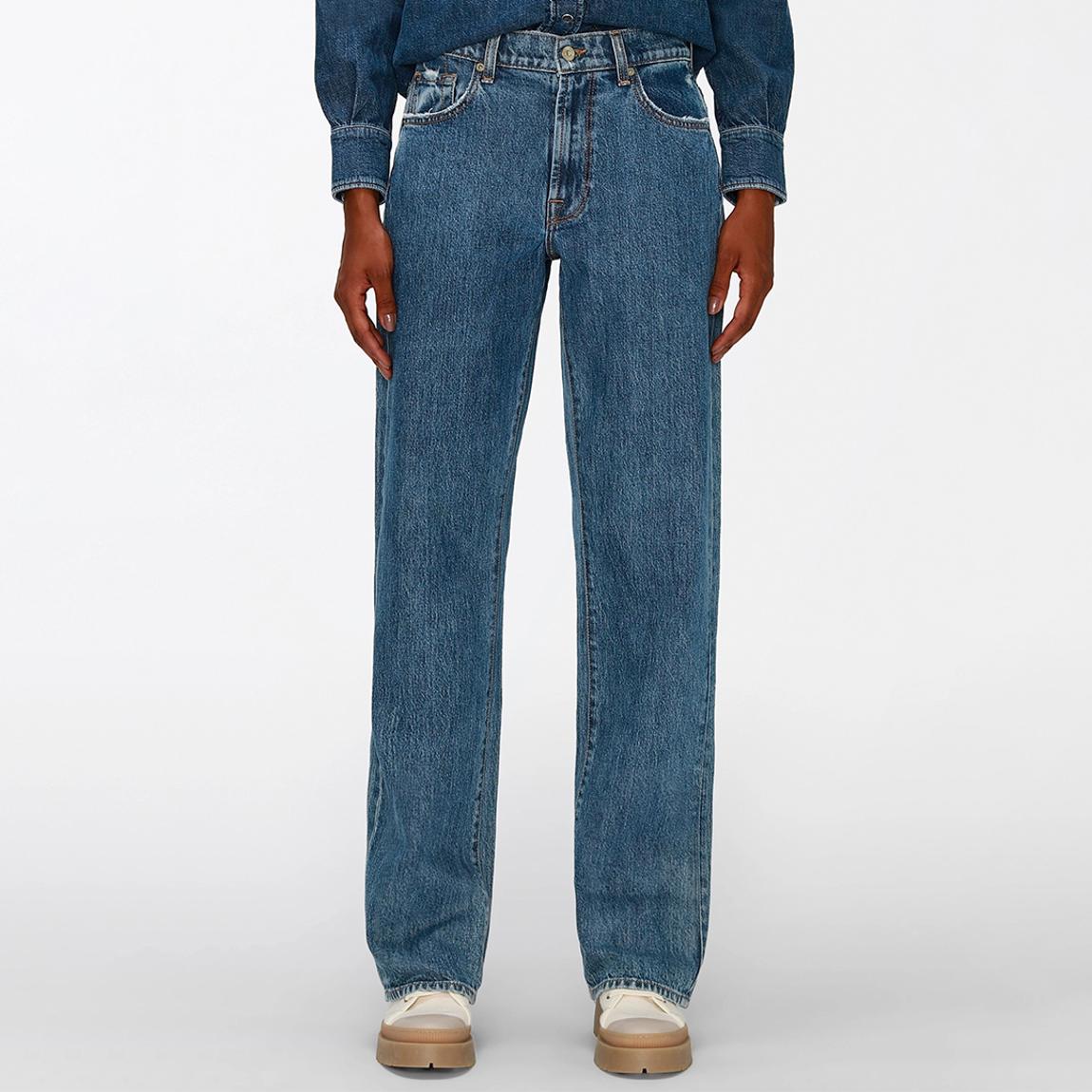 Mid Blue Tess Wide Leg Stretch Jeans main product photo