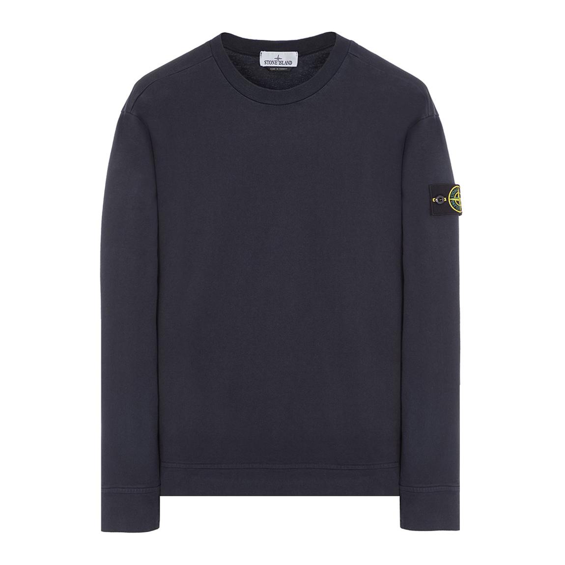 Navy Brushed Cotton Fleece Sweatshirt main product photo