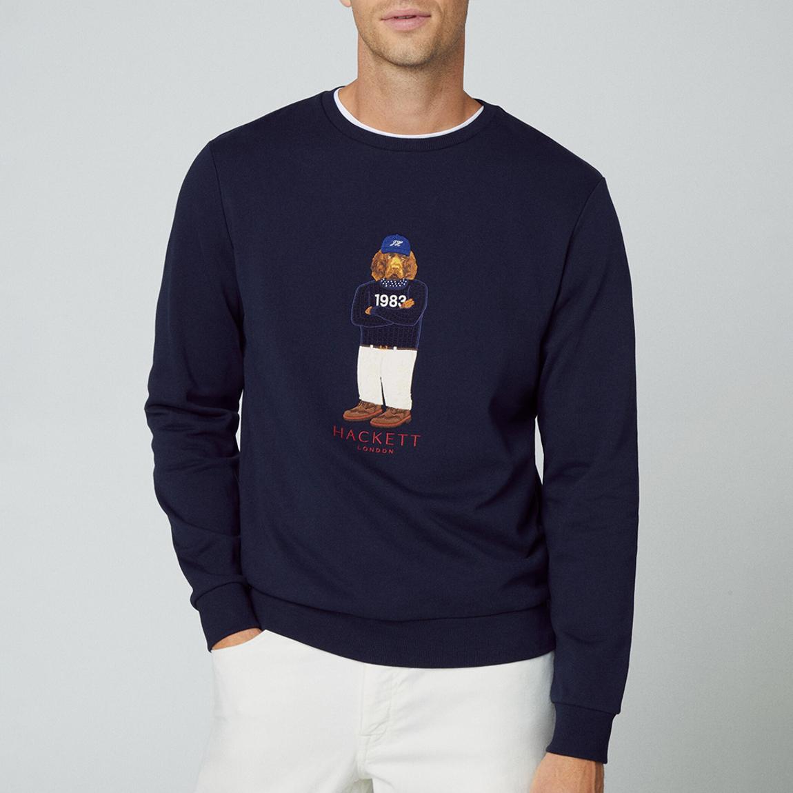 Navy Graphic Crew Neck Logo Sweatshirt main product photo