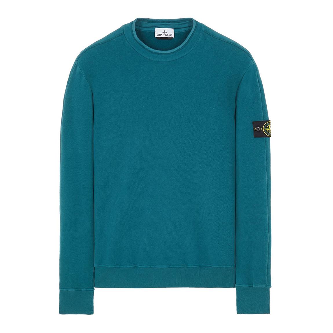 Green Mock Turtleneck Fleece Sweatshirt main product photo