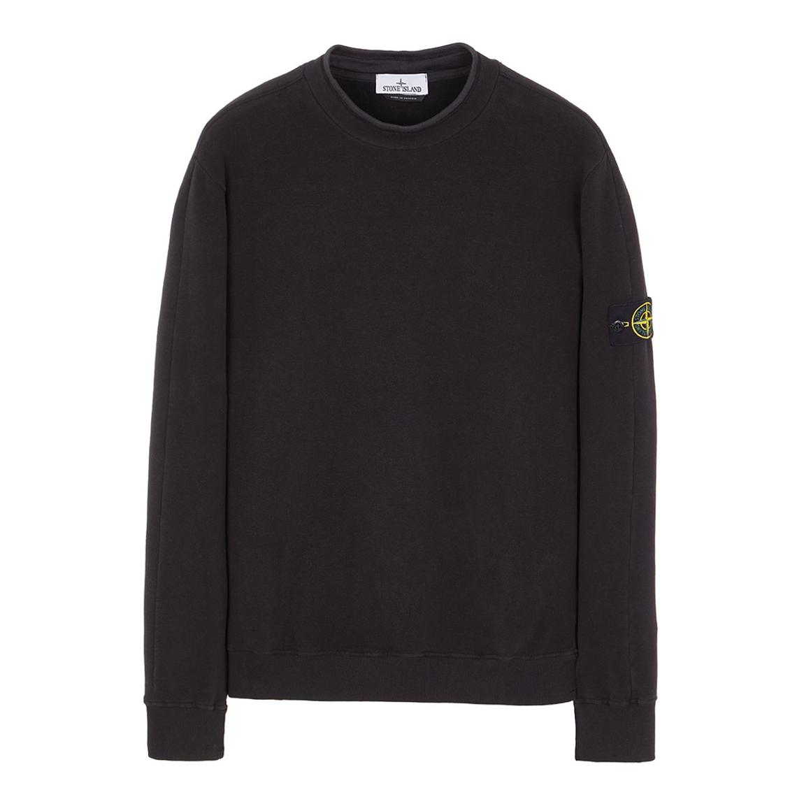 Black Mock Turtleneck Fleece Sweatshirt main product photo