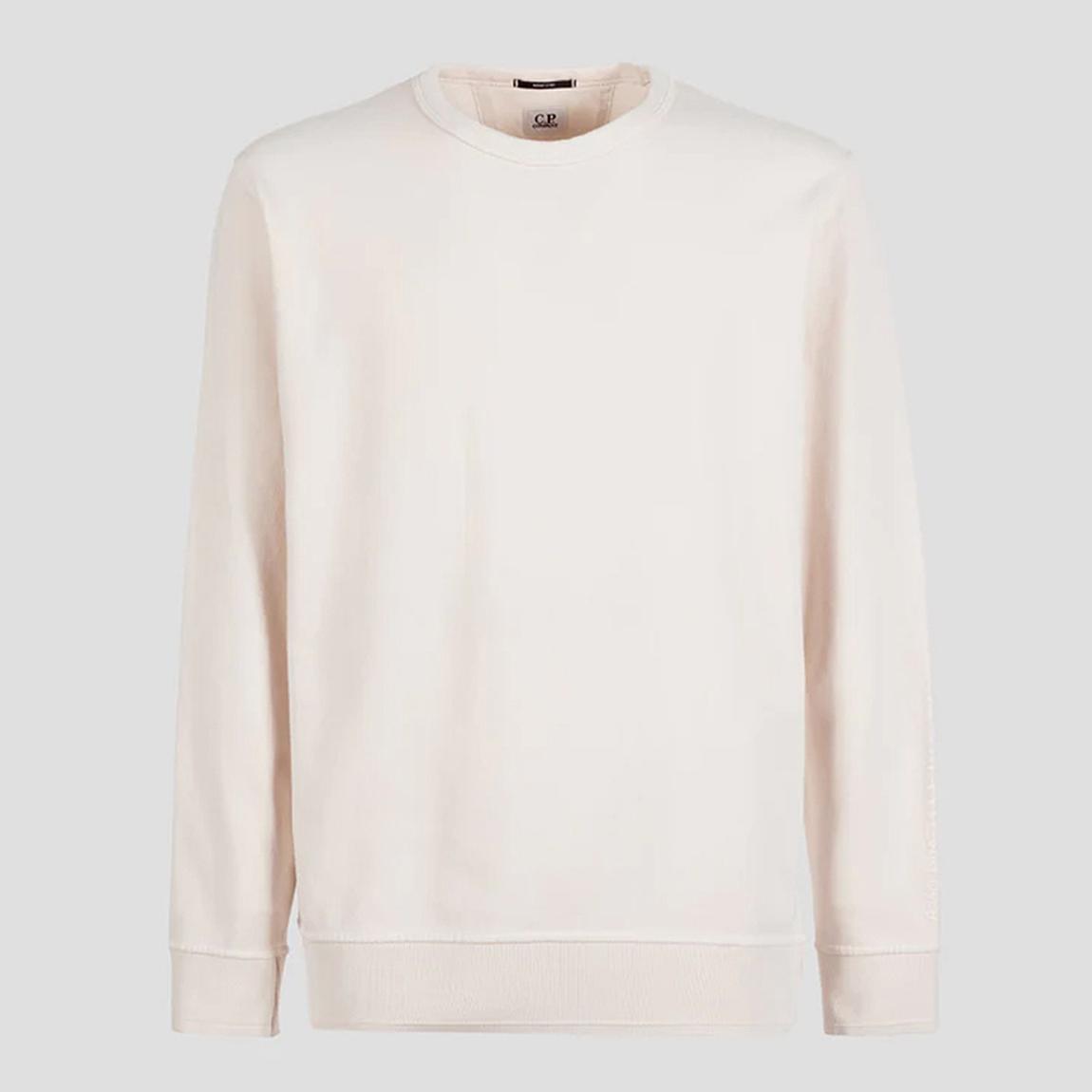 Ecru Crew Neck Cotton Sweatshirt main product photo