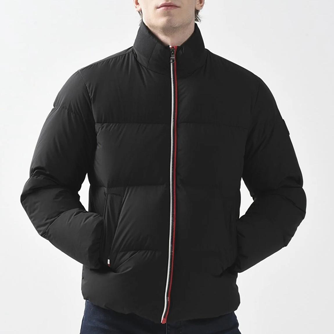 Black Hilfiger Funnel Neck Coat main product photo
