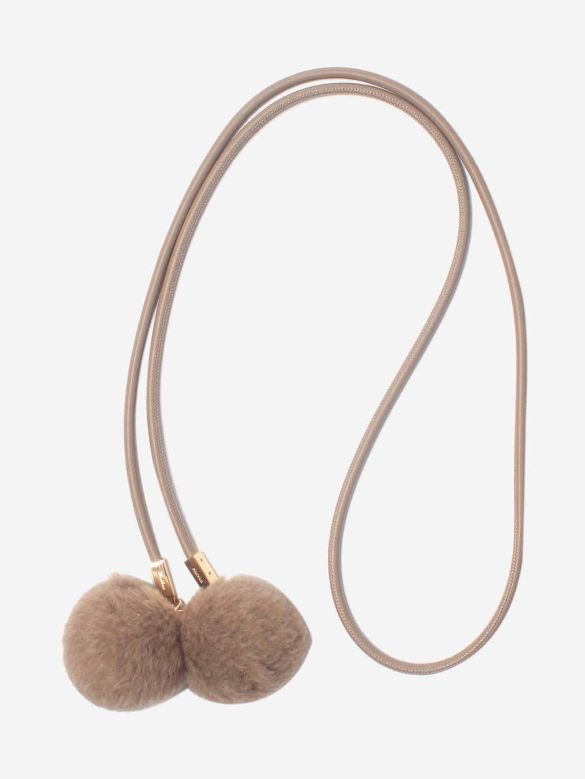 Taupe Pom-Pom Tubular belt main product photo