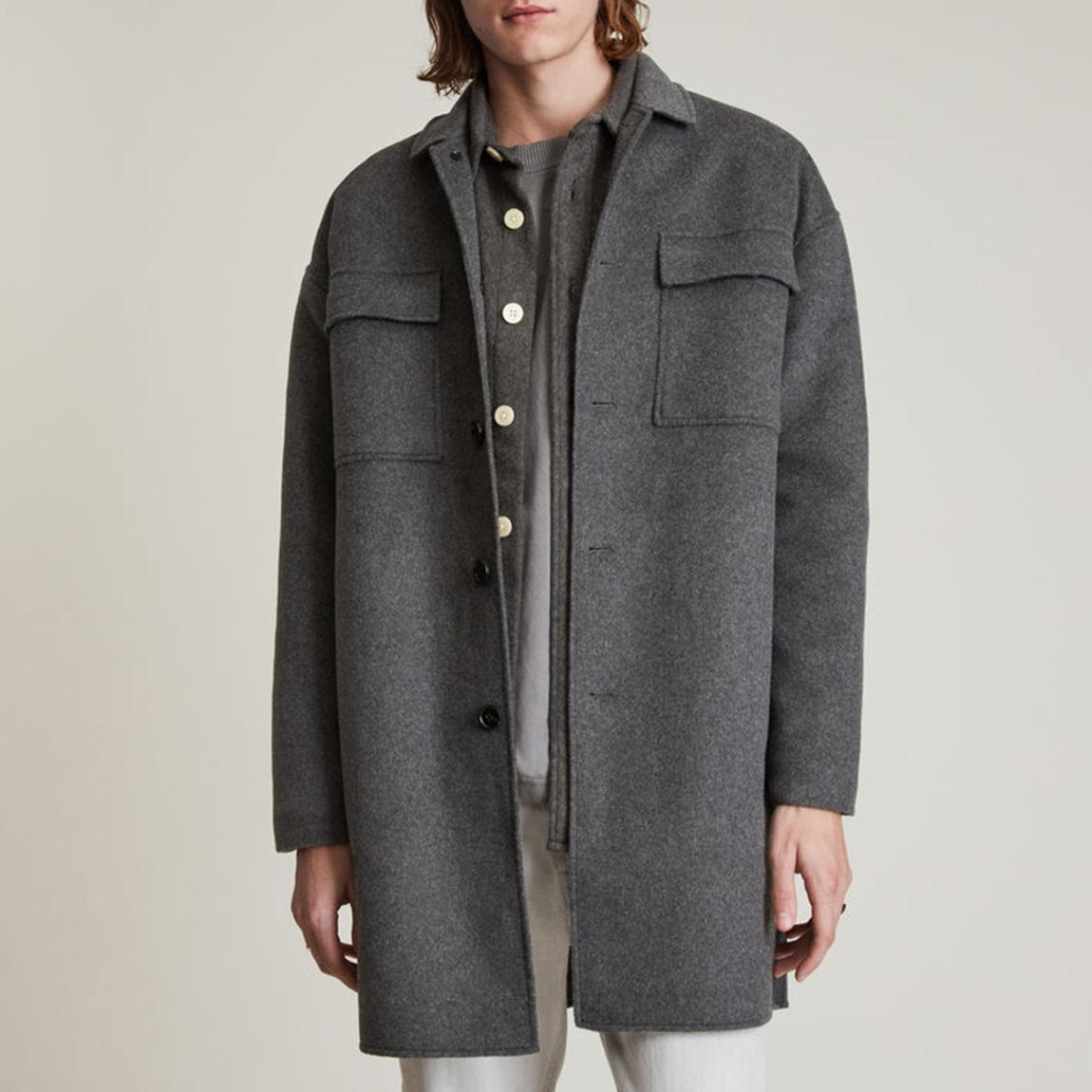 Charcoal Ark Wool Blend Coat main product photo
